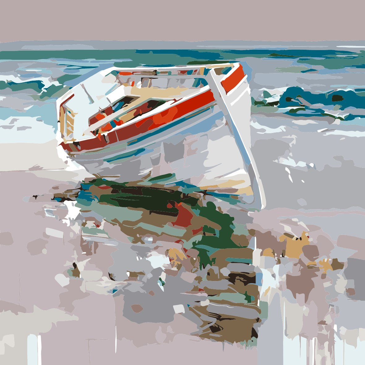 Beached - 30x30cm