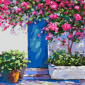 Behind the Bougainvillea - 30x30cm