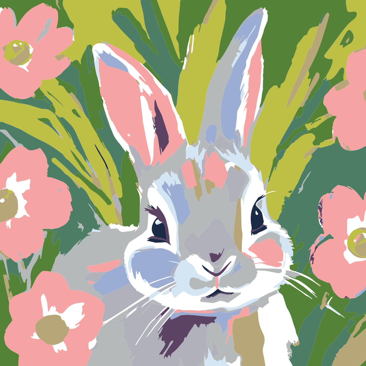 Cute Bunny - 20x20cm