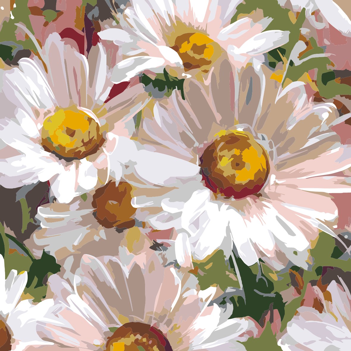 Daisy Fields - 30x30cm