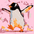 Happy Penguin - 20x20cm