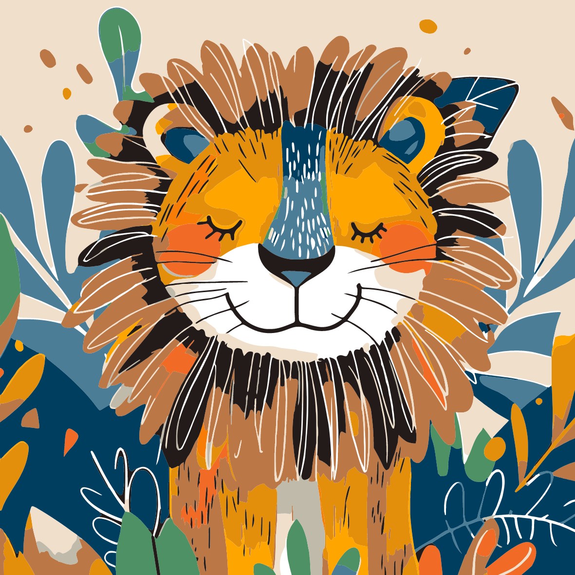 Little Lion - 20x20cm