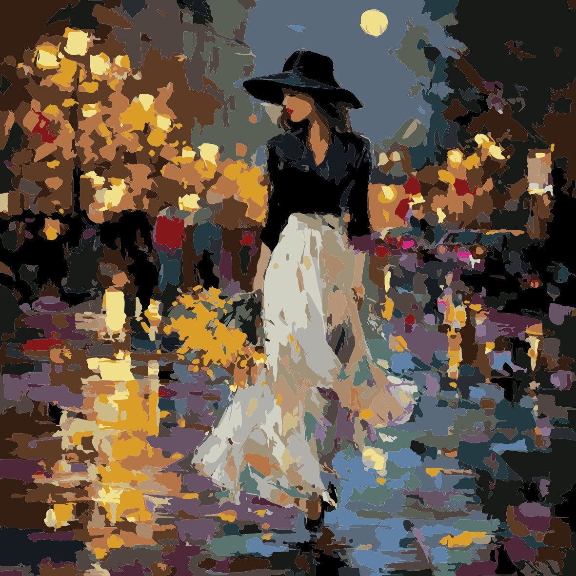 Midnight Lights - 45x45cm