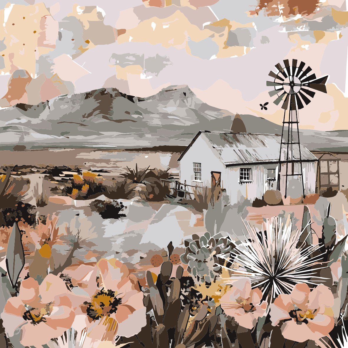 Op die Plaas - 45x45cm