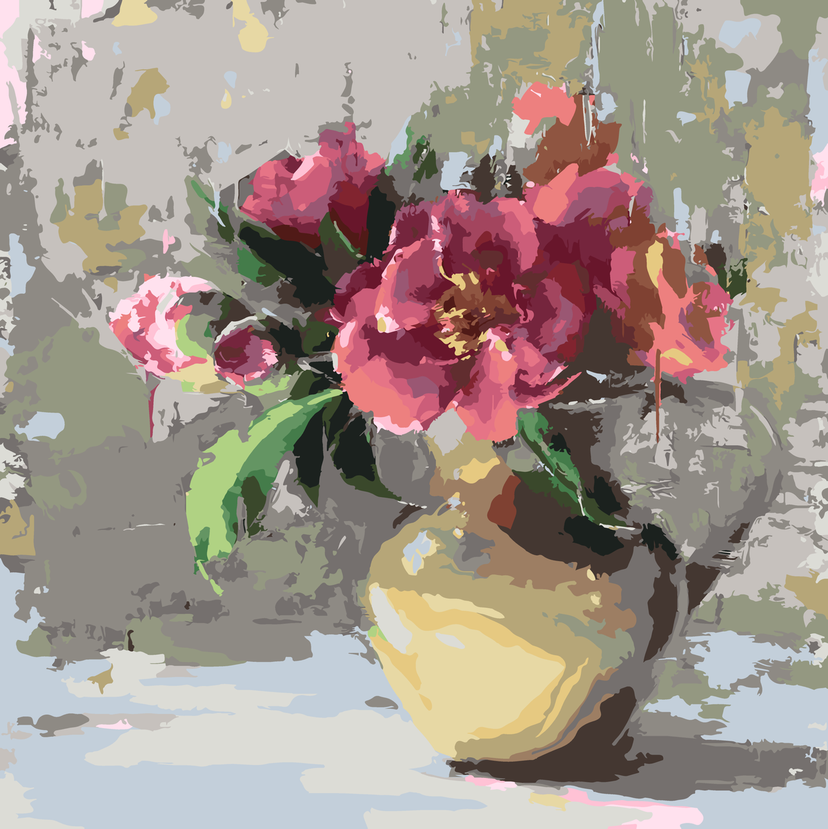 Spring Bunch in Brass - 45x45cm