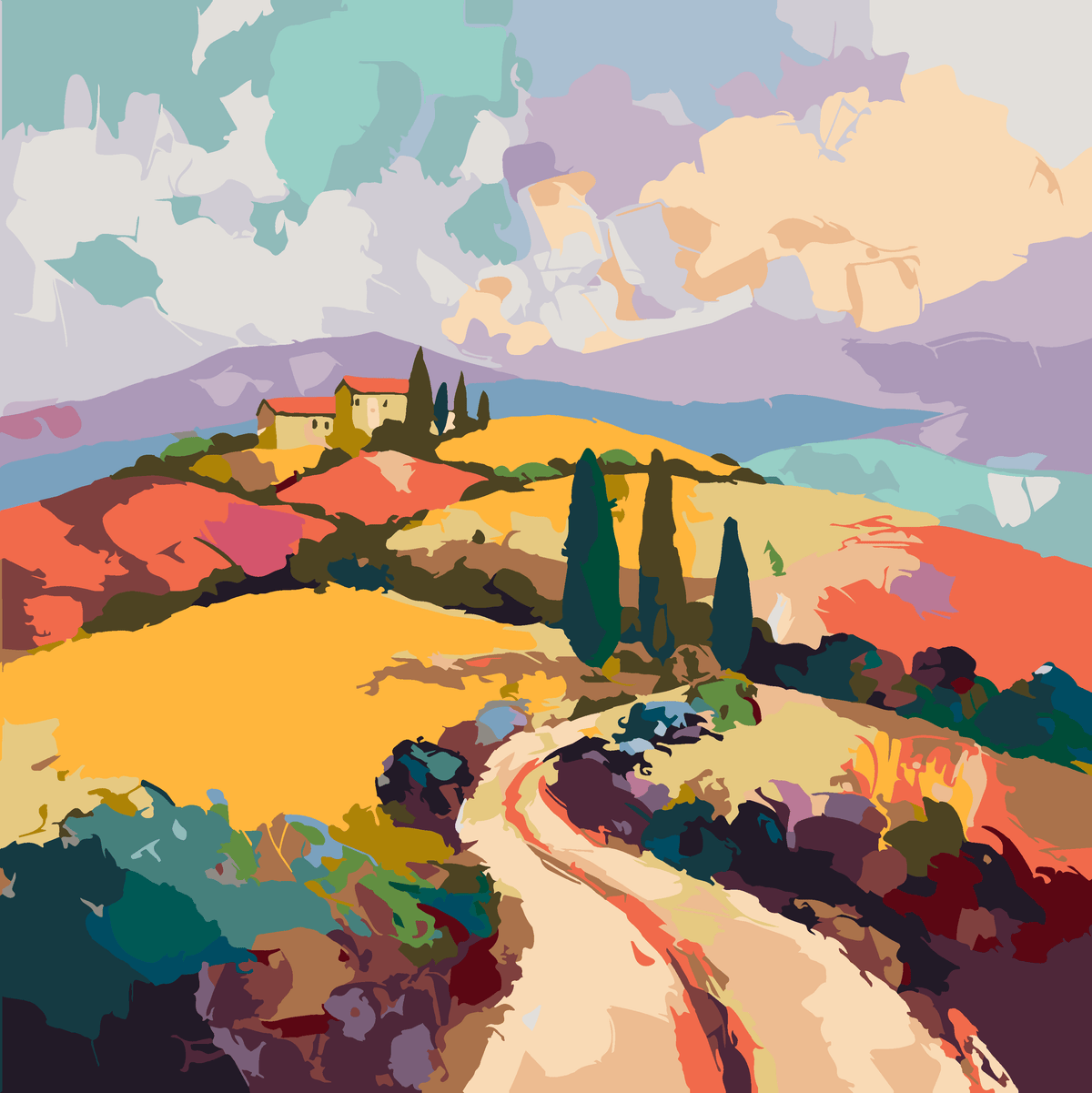 The Road Home - 30x30cm