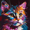 Vibrant Kitten - 20x20cm